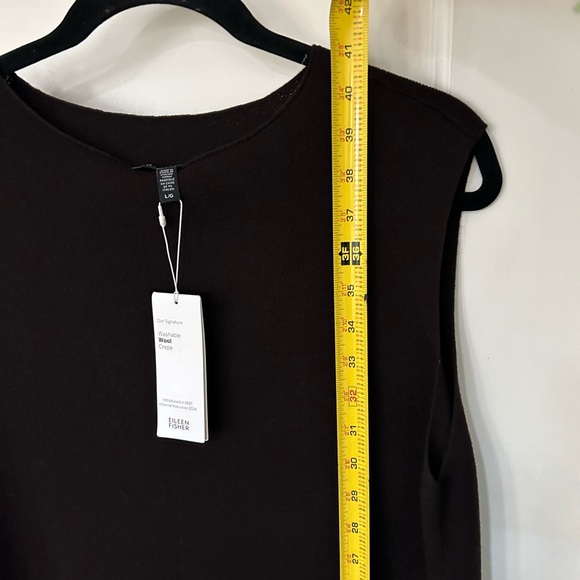 Eileen Fisher brown wool sleeveless dress/jumper. New with tags. Size large. - Picture 7 of 9